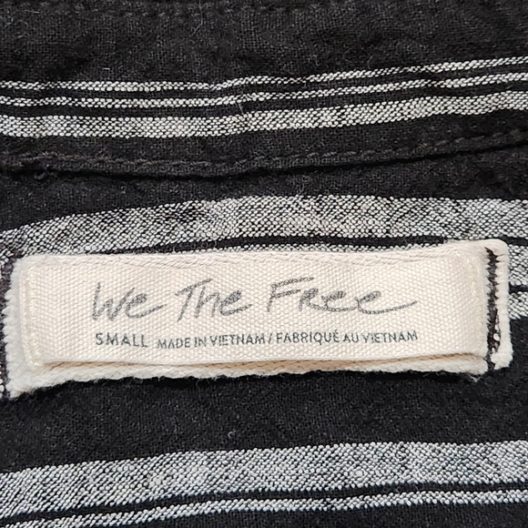 Free People We The Free Summer Breeze Linen Button Overiszed Tunic Small Boho - Picture 5 of 10